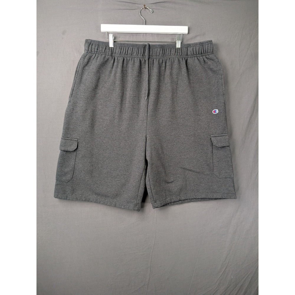 Champion Mens Grey Fleece Cargo Shorts 3XLT Athletic Loungewear‎ 5353